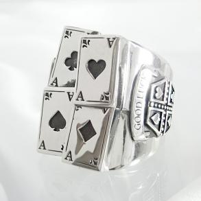 ≪Ark/アーク≫【トランプリング】4カードリング[ARKR-0025SV]