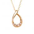 ≪white clover/ホワイトクローバー≫K10 イエローゴールドドロップ ダイヤモンド ネックレス/WGPD018