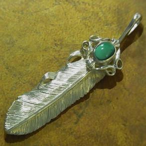 ≪buff/バフ≫千年フェザーL2石付き/ペンダント・ネックレス