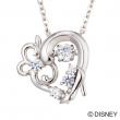 ≪white clover/ホワイトクローバー≫【white clover/Disney Series】ディズニー/シンデレラ/スウィングストーン ハート ネックレス/シルバー&オリジナルBOX DISS002RD