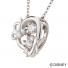 ≪white clover/ホワイトクローバー≫【white clover/Disney Series】ディズニー/シンデレラ/スウィングストーン ハート ネックレス/シルバー&オリジナルBOX DISS002RD
