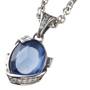 ≪FatimaDesign/ファティマデザイン≫サン・シュエール オーブペンダント BLUE/チェーン付