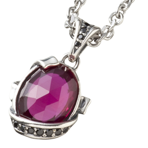 ≪FatimaDesign/ファティマデザイン≫サン・シュエール　オーブペンダント RED/チェーン付