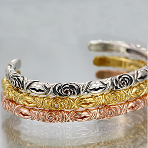 ≪LIPS&TIPS≫　HAKUEI(PENICILLIN)コラボアクセ/Rosetta Lip バングル/シルバー&ルビー